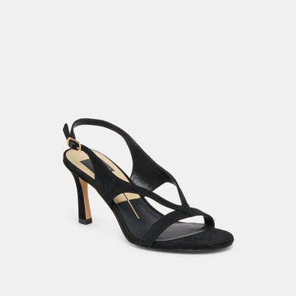 Izela Onyx Suede Heels Dolce Vita