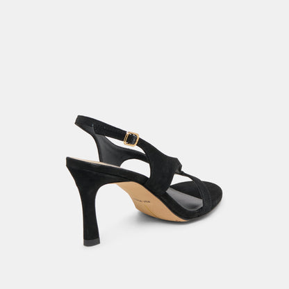 Izela Onyx Suede Heels Dolce Vita