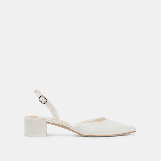 Carel Off White Satin Heels Dolce Vita