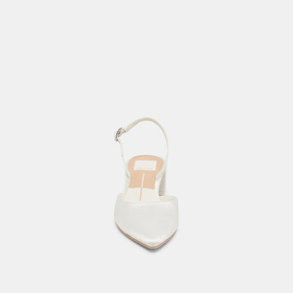 Carel Off White Satin Heels Dolce Vita