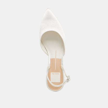 Carel Off White Satin Heels Dolce Vita