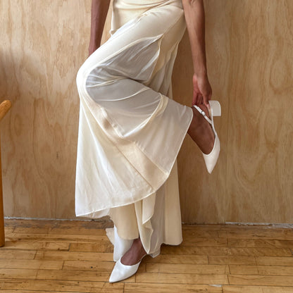 Carel Off White Satin Heels Dolce Vita