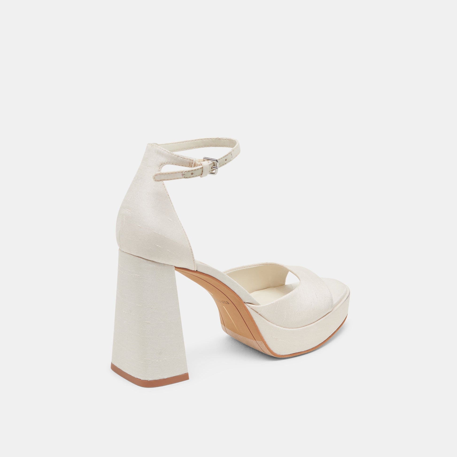 PANDRO HEELS WHITE SATIN Dolce Vita