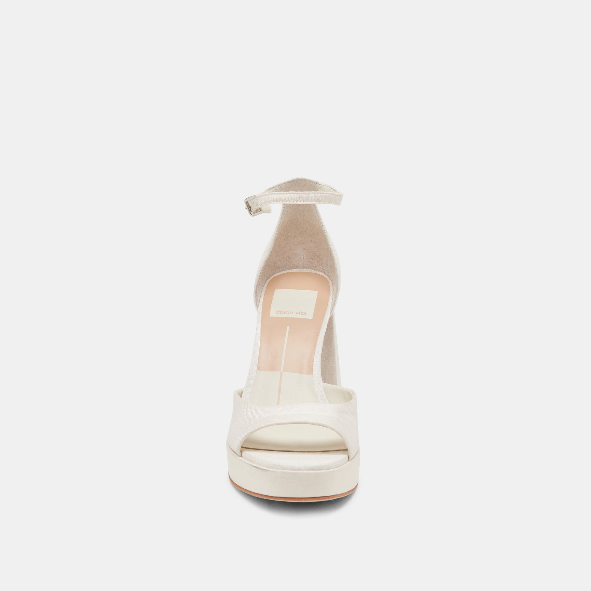 PANDRO HEELS WHITE SATIN Dolce Vita