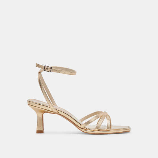MANJI HEELS LIGHT GOLD METALLIC LEATHER Dolce Vita