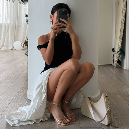 MANJI HEELS LIGHT GOLD METALLIC LEATHER Dolce Vita