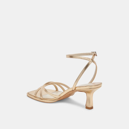 MANJI HEELS LIGHT GOLD METALLIC LEATHER Dolce Vita