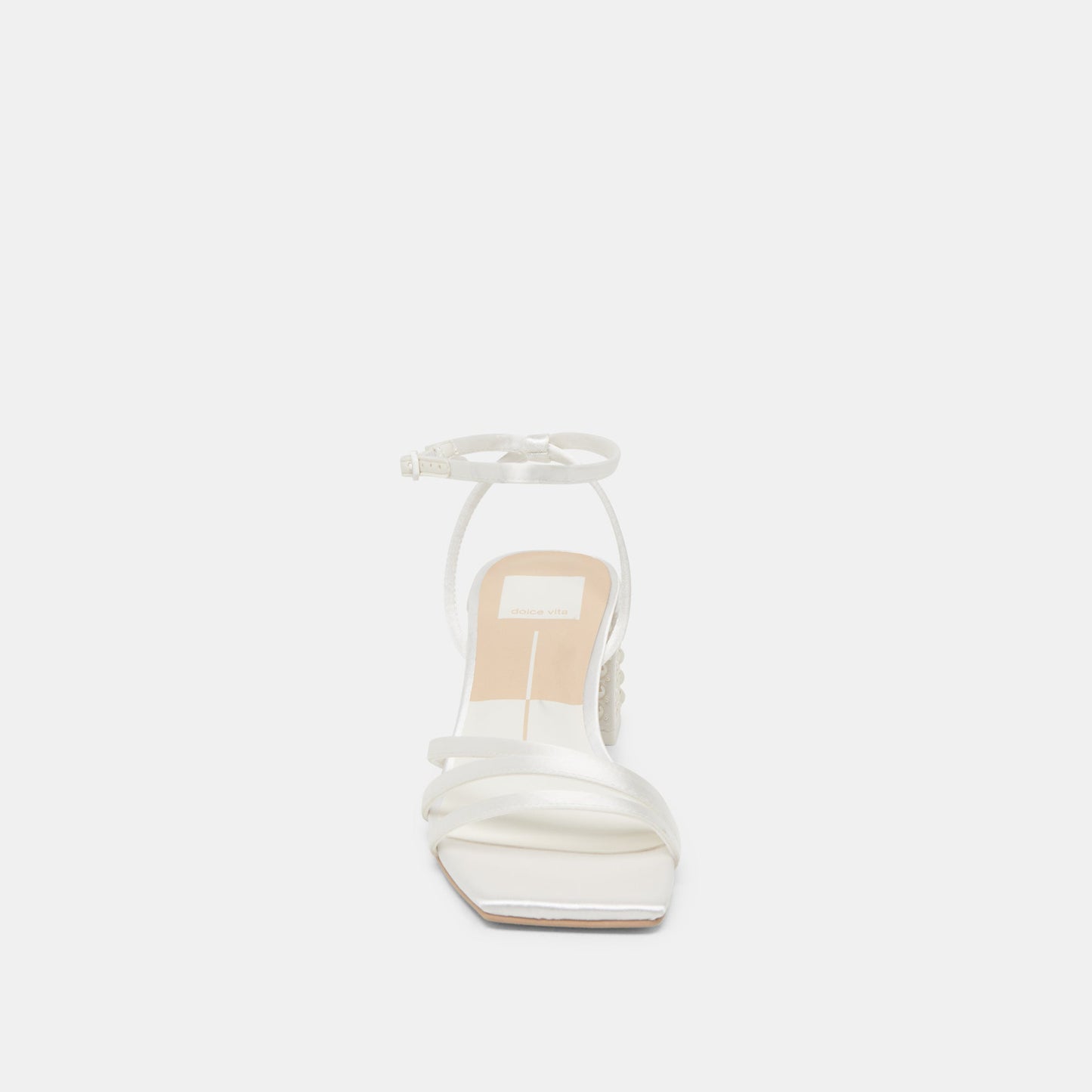 YSABEL PEARL HEELS TRUE WHITE SATIN Dolce Vita