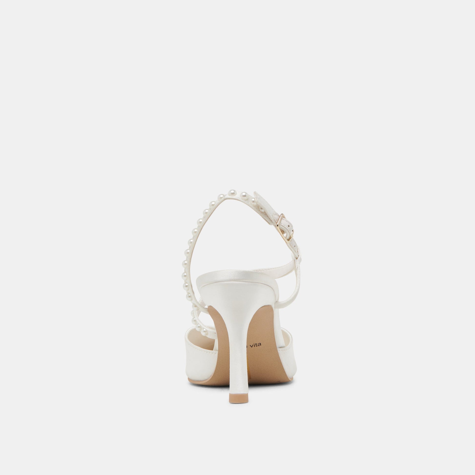 KAMRA PEARL HEELS TRUE WHITE SATIN Dolce Vita