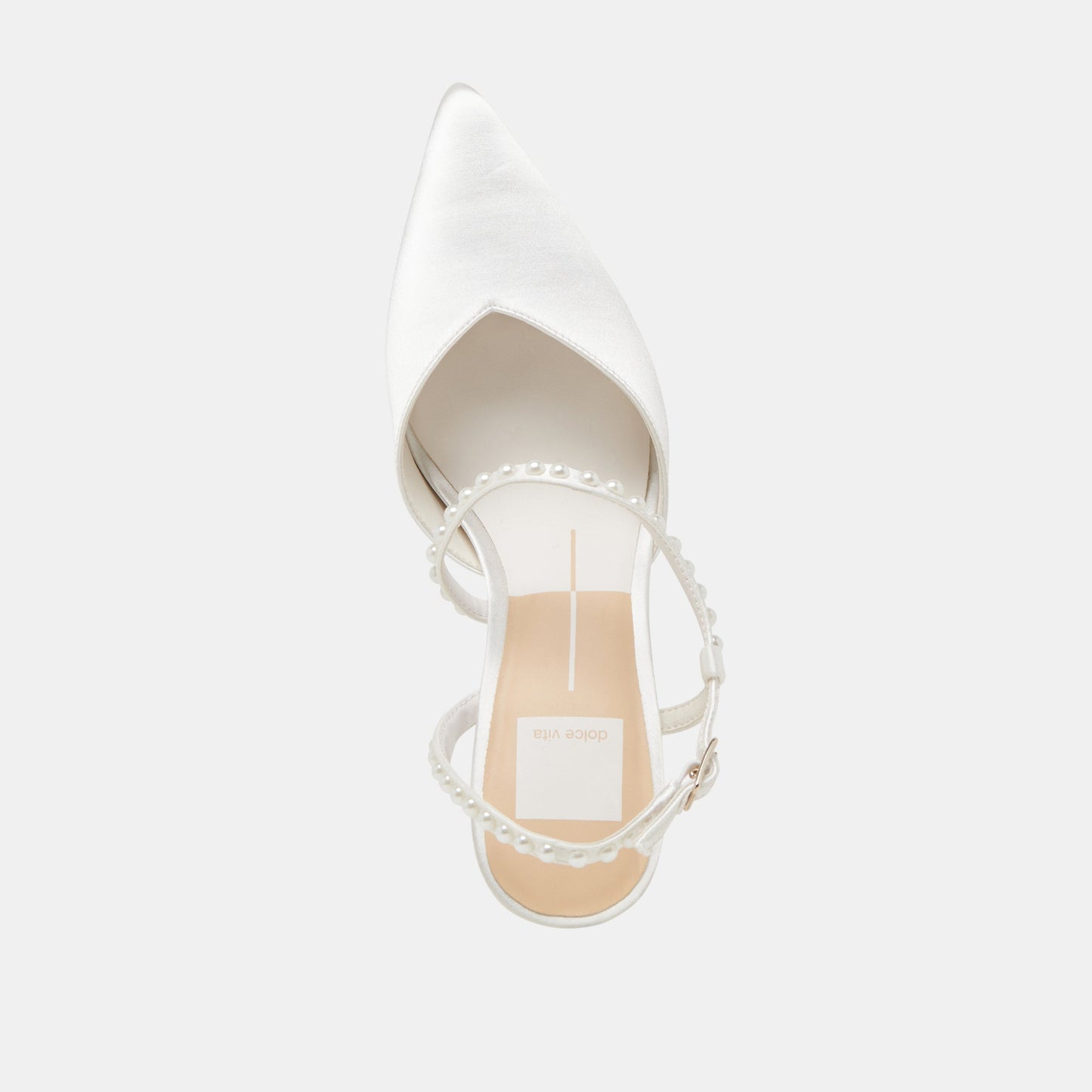 KAMRA PEARL HEELS TRUE WHITE SATIN Dolce Vita