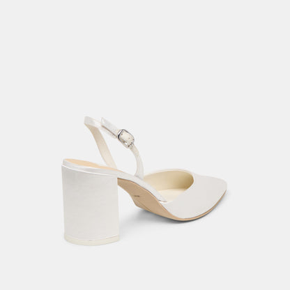Carel True White Satin High Heels Dolce Vita