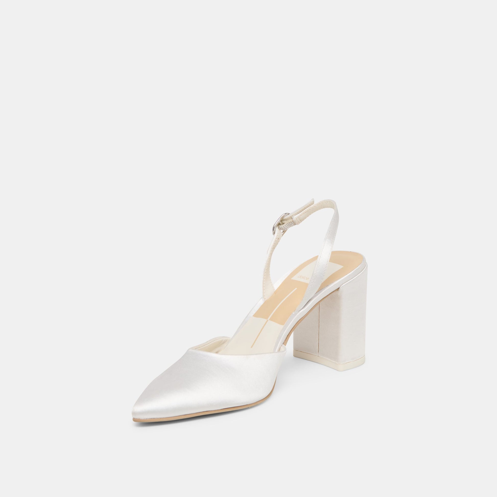 Carel True White Satin High Heels Dolce Vita