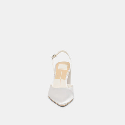 Carel True White Satin High Heels Dolce Vita