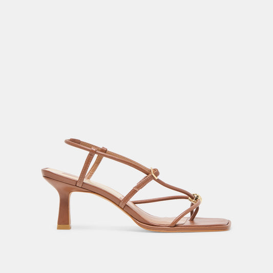 Mylee Cognac Leather Heels Dolce Vita