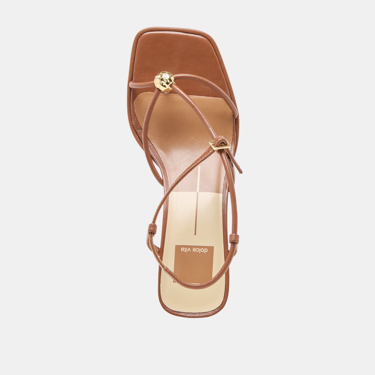 Mylee Cognac Leather Heels Dolce Vita