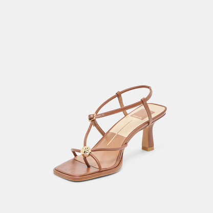 Mylee Cognac Leather Heels Dolce Vita