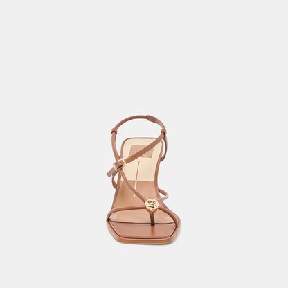 Mylee Cognac Leather Heels Dolce Vita