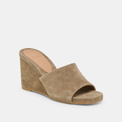 Holta Olive Suede Wedges Dolce Vita
