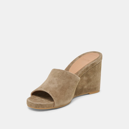 Holta Olive Suede Wedges Dolce Vita