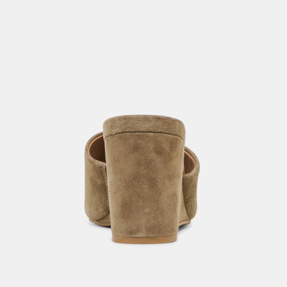 Holta Olive Suede Wedges Dolce Vita
