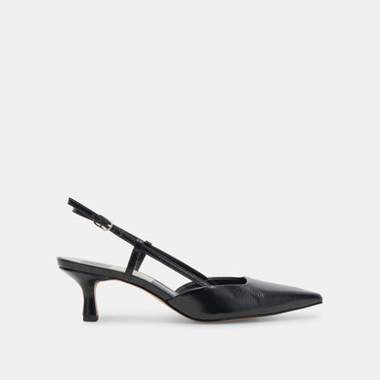 ODELA HEELS MIDNIGHT CRINKLE PATENT Dolce Vita