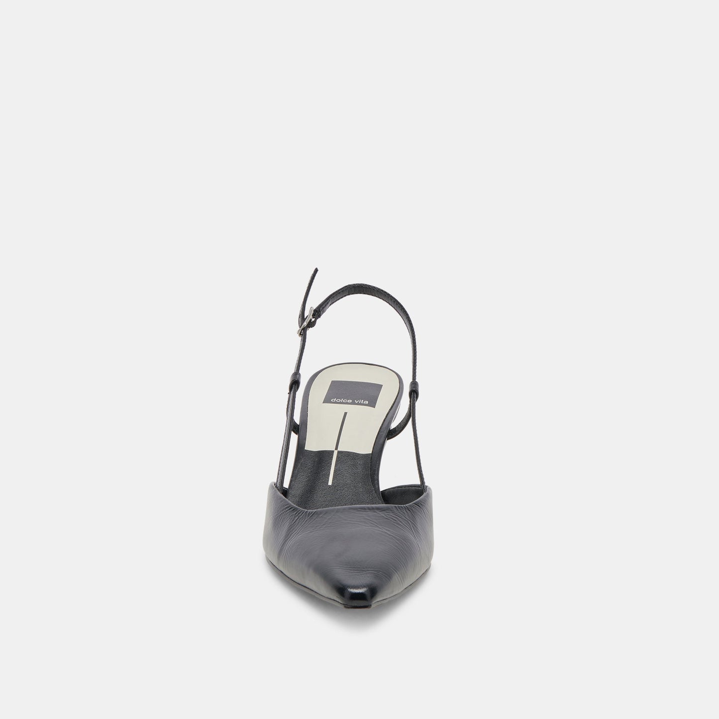 ODELA HEELS MIDNIGHT CRINKLE PATENT Dolce Vita