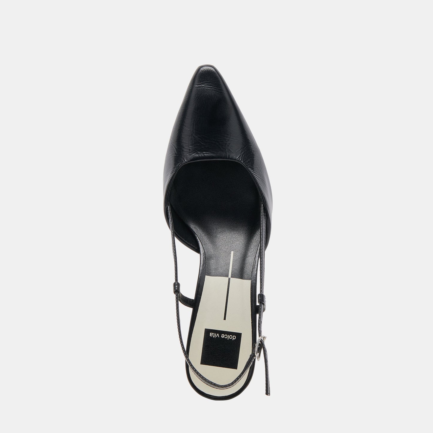 ODELA HEELS MIDNIGHT CRINKLE PATENT Dolce Vita