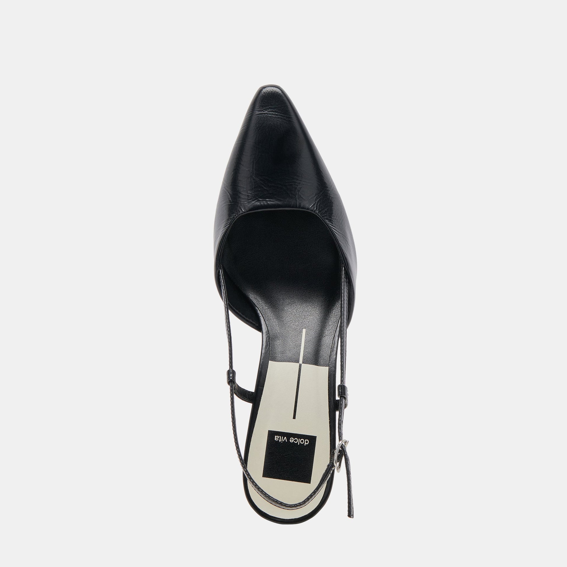 ODELA HEELS MIDNIGHT CRINKLE PATENT Dolce Vita