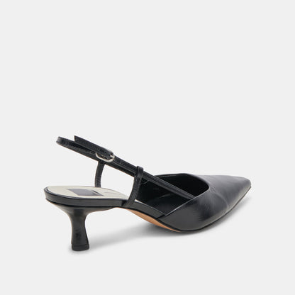 ODELA HEELS MIDNIGHT CRINKLE PATENT Dolce Vita