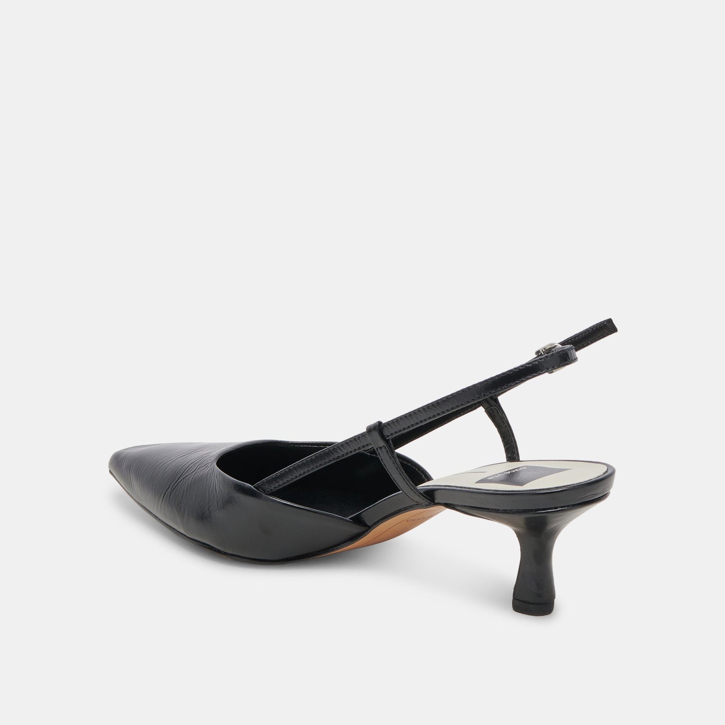 ODELA HEELS MIDNIGHT CRINKLE PATENT Dolce Vita