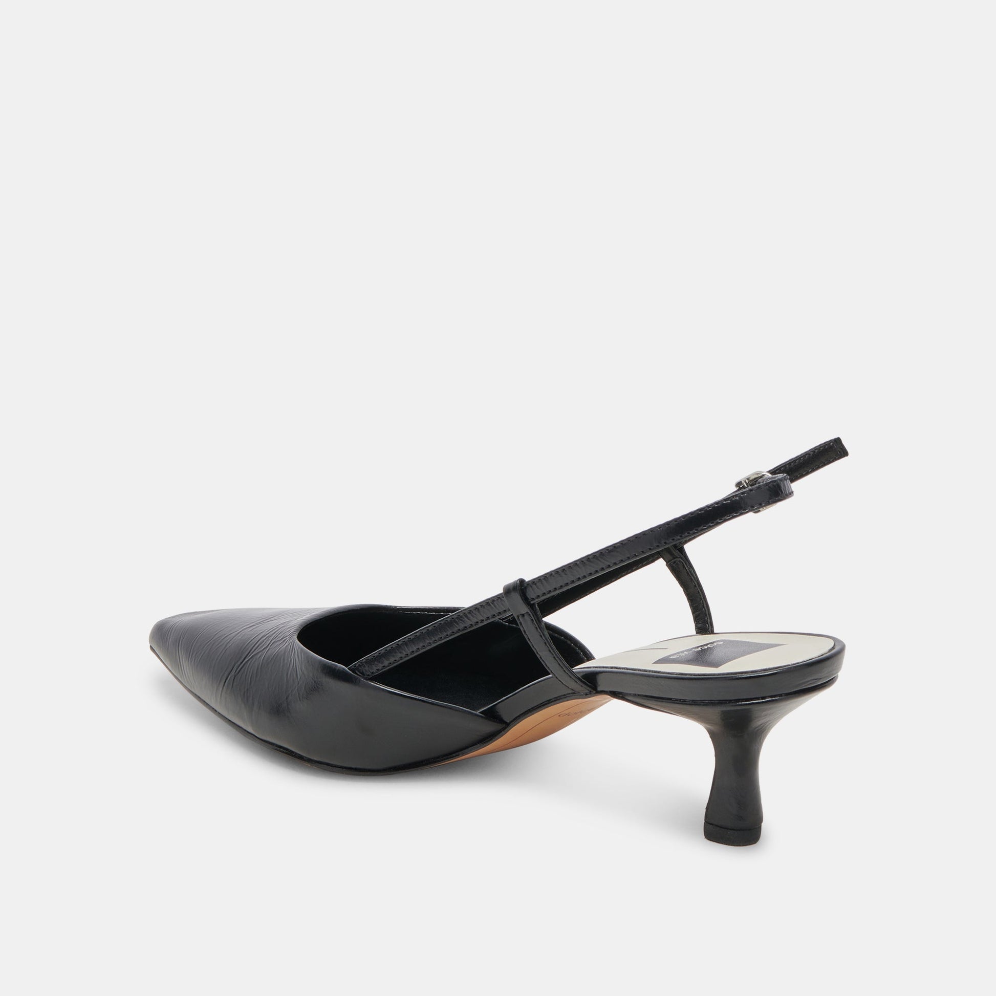 ODELA HEELS MIDNIGHT CRINKLE PATENT Dolce Vita