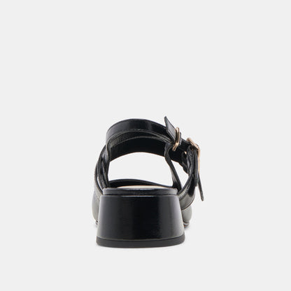 PATZY HEELS MIDNIGHT CRINKLE PATENT LEATHER Dolce Vita