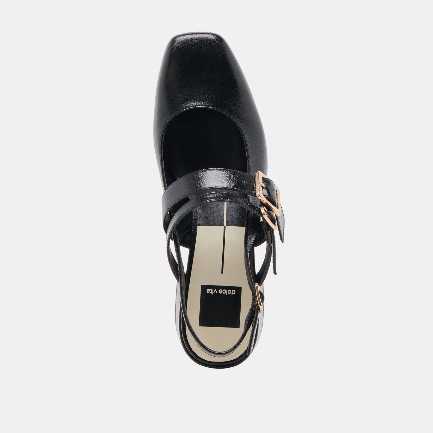 PATZY HEELS MIDNIGHT CRINKLE PATENT LEATHER Dolce Vita