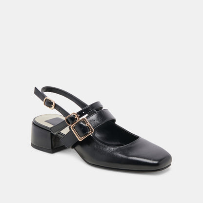 PATZY HEELS MIDNIGHT CRINKLE PATENT LEATHER Dolce Vita