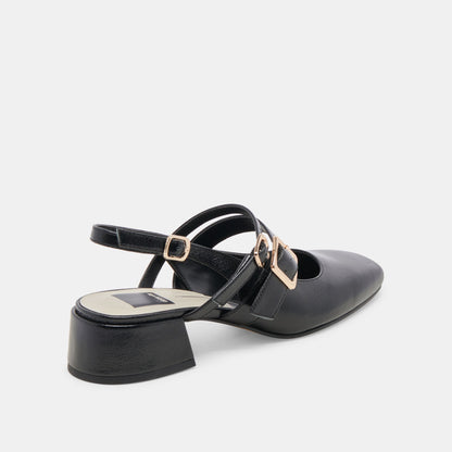 PATZY HEELS MIDNIGHT CRINKLE PATENT LEATHER Dolce Vita