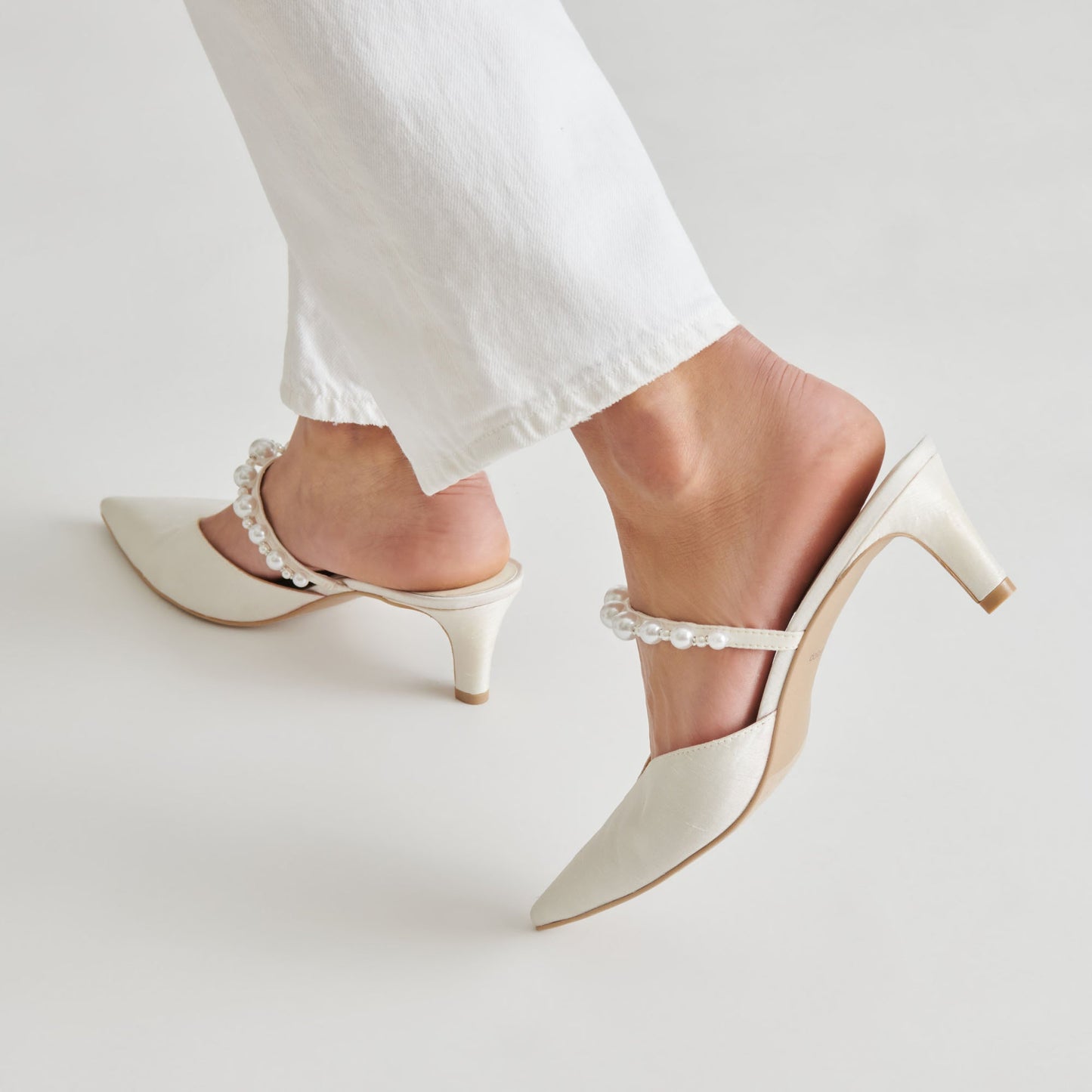 Kanika Pearl Mid Vanilla Pearl Heels Dolce Vita