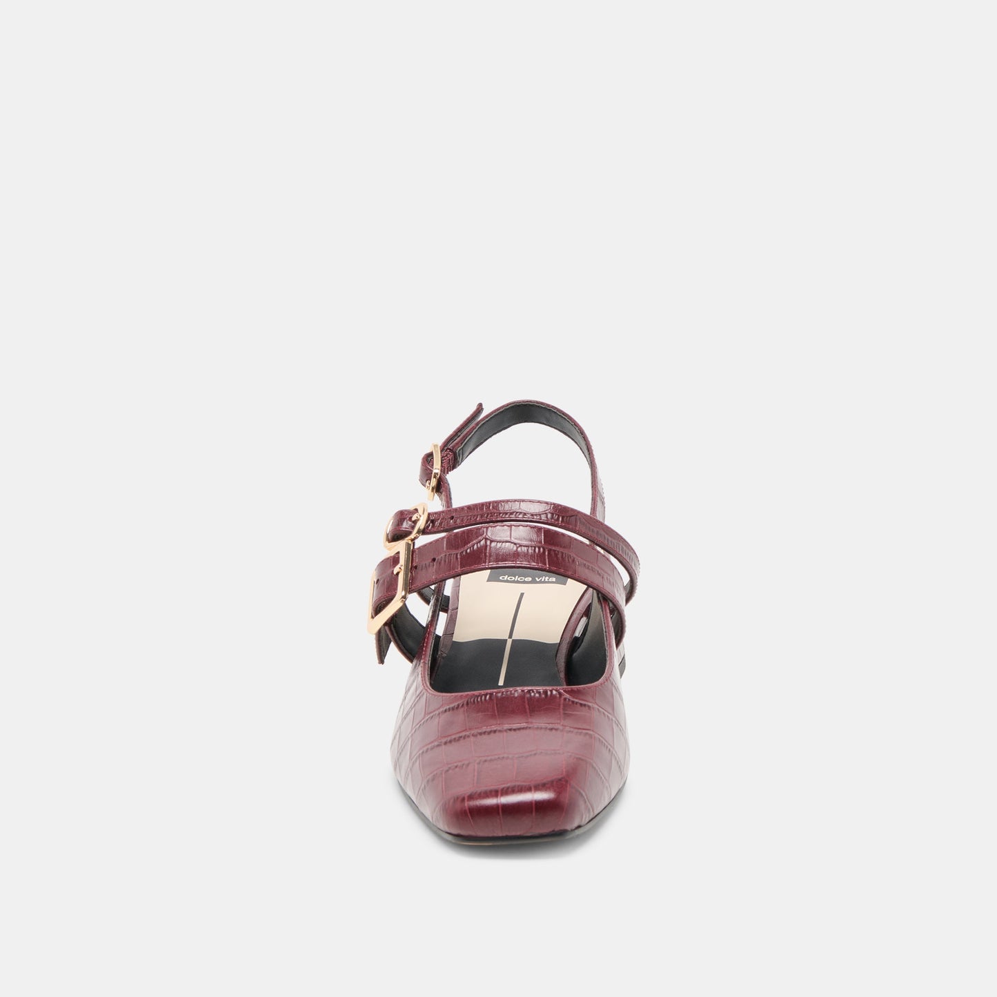 Patzy Oxblood Embossed Leather Heels Dolce Vita