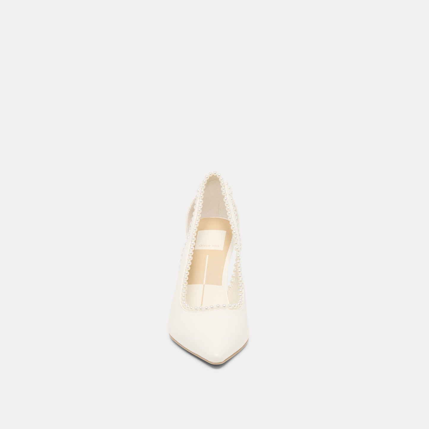 Kelson Pearl True White Leather Heels Dolce Vita