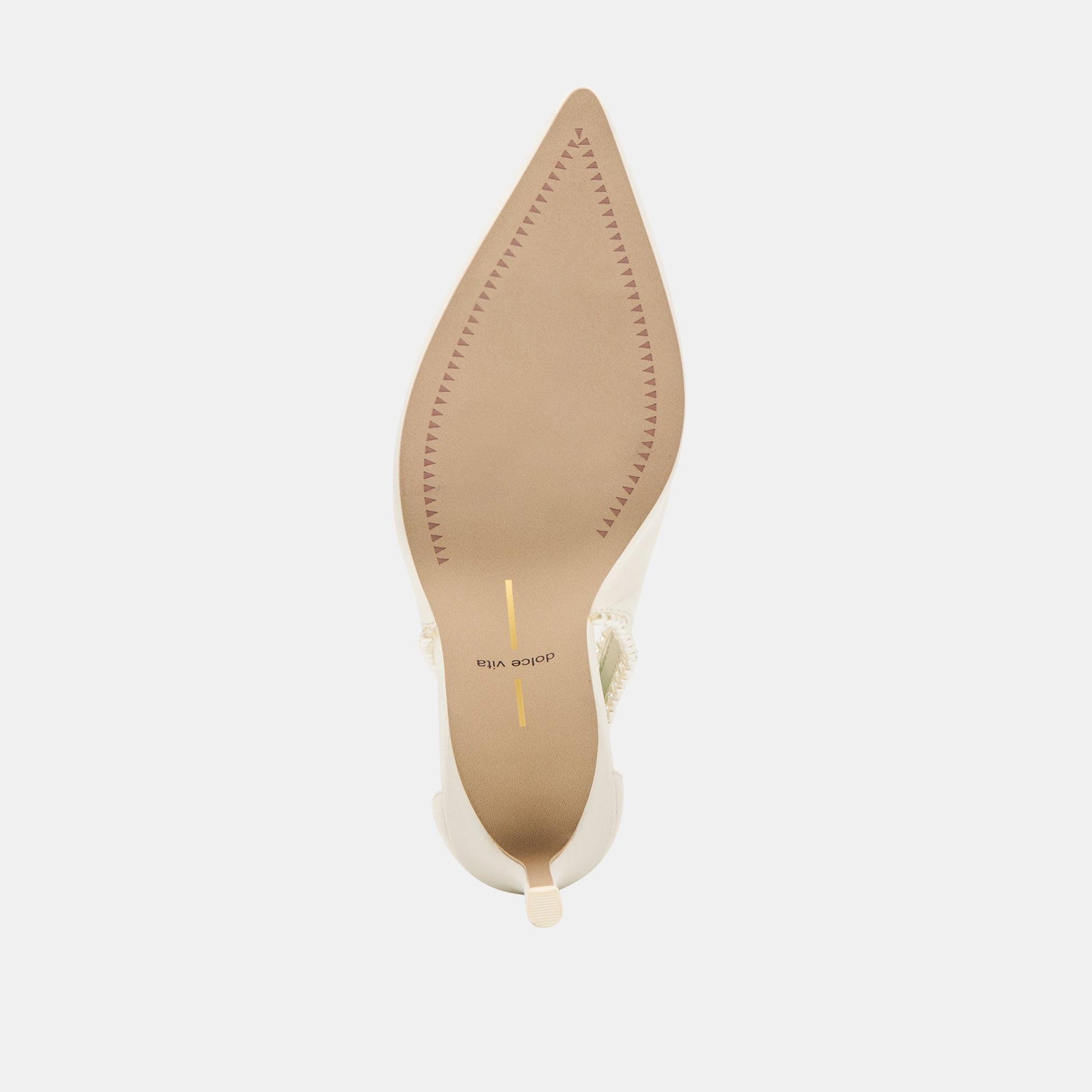 Kelson Pearl True White Leather Heels Dolce Vita