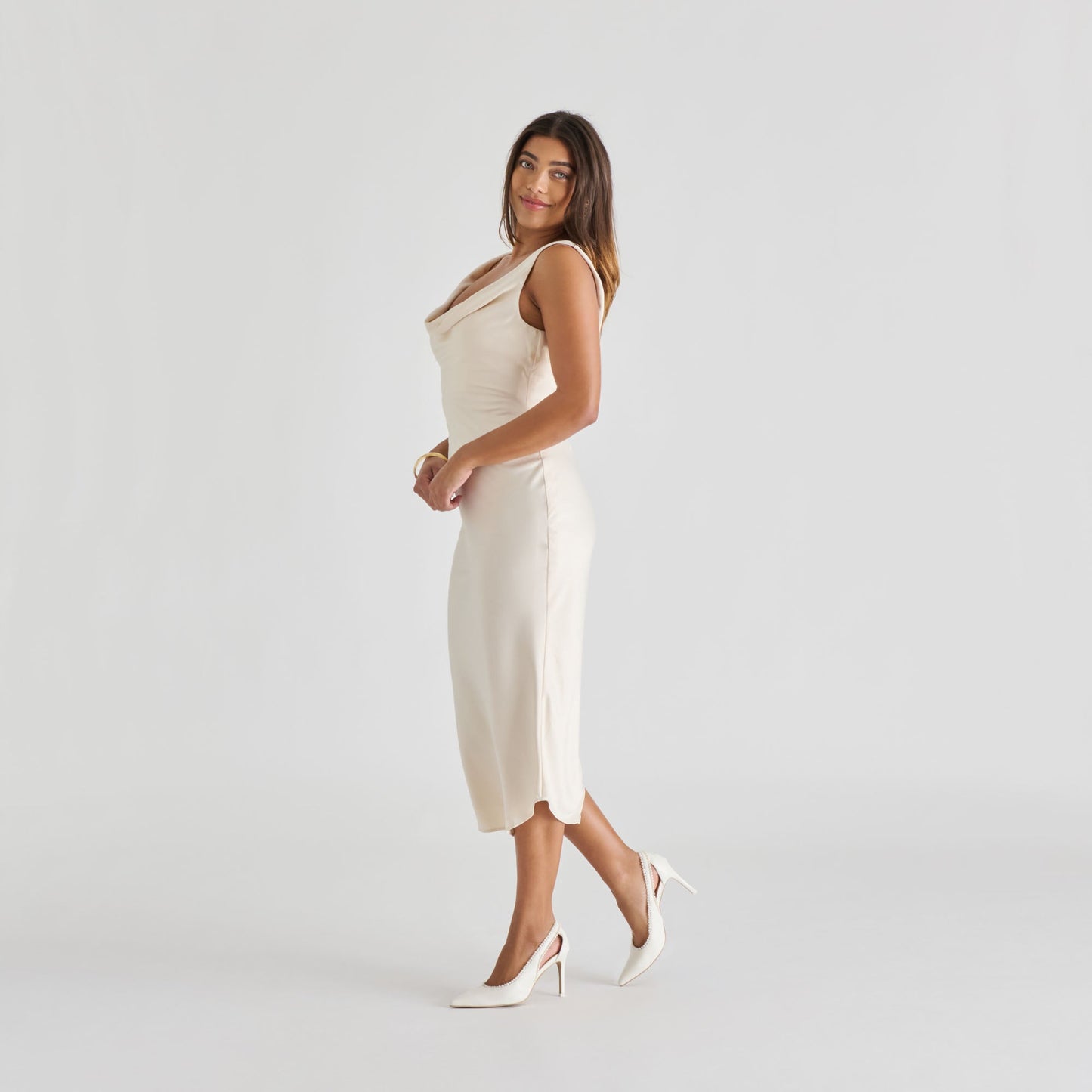 Kelson Pearl True White Leather Heels Dolce Vita