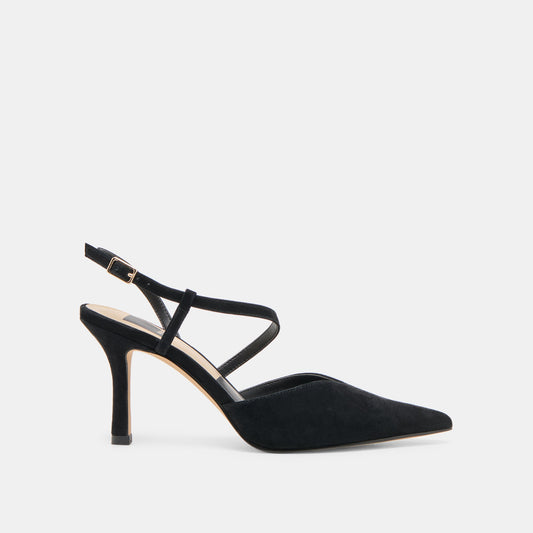 Kamra Onyx Suede Heels Dolce Vita