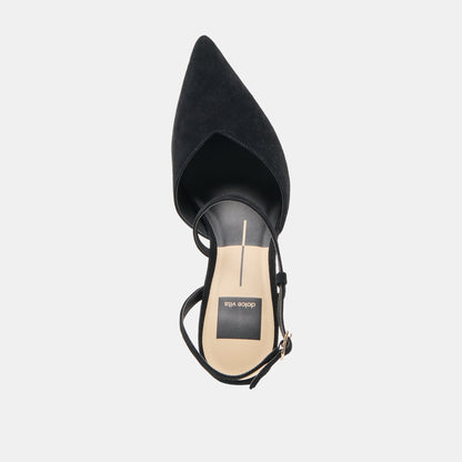 Kamra Onyx Suede Heels Dolce Vita