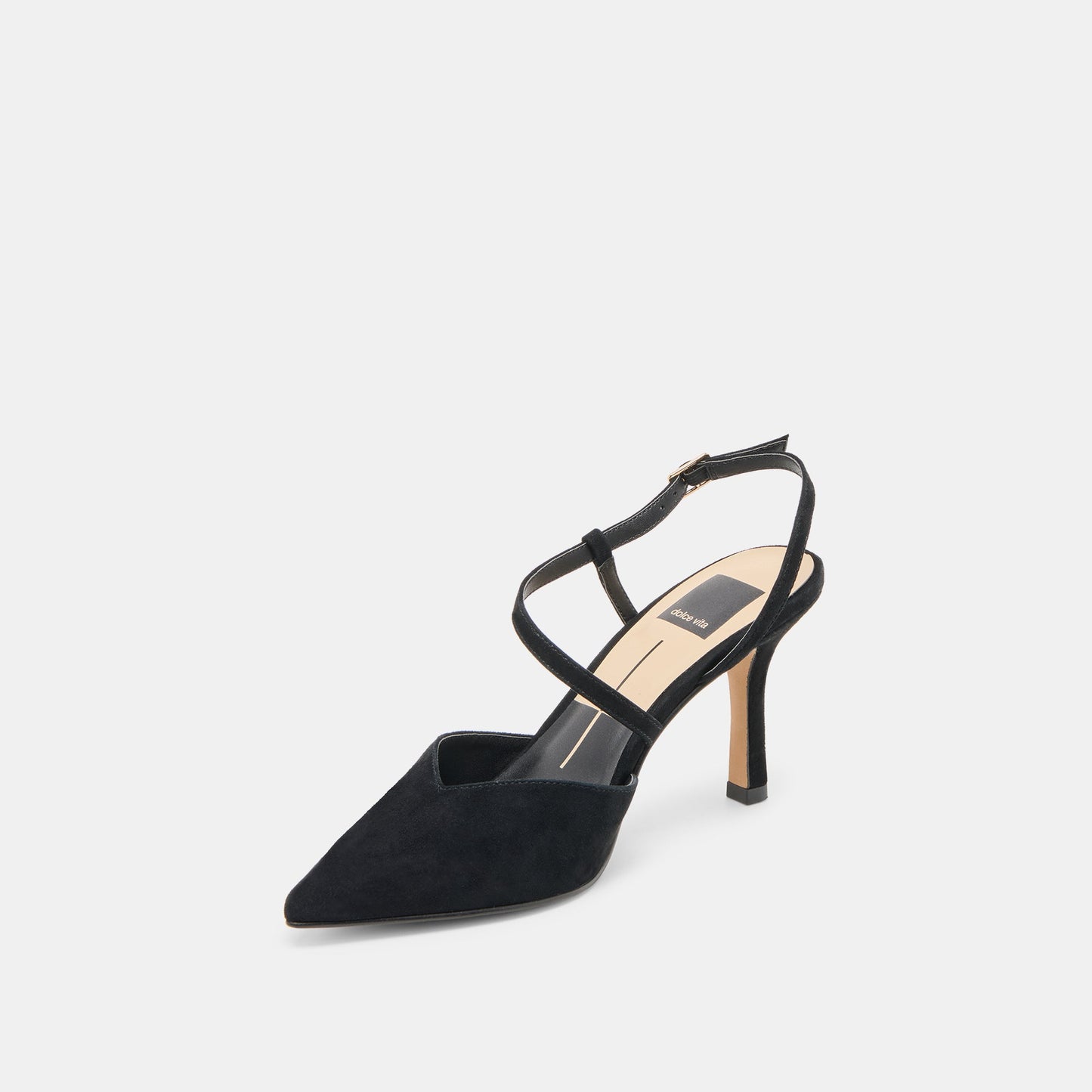 Kamra Onyx Suede Heels Dolce Vita