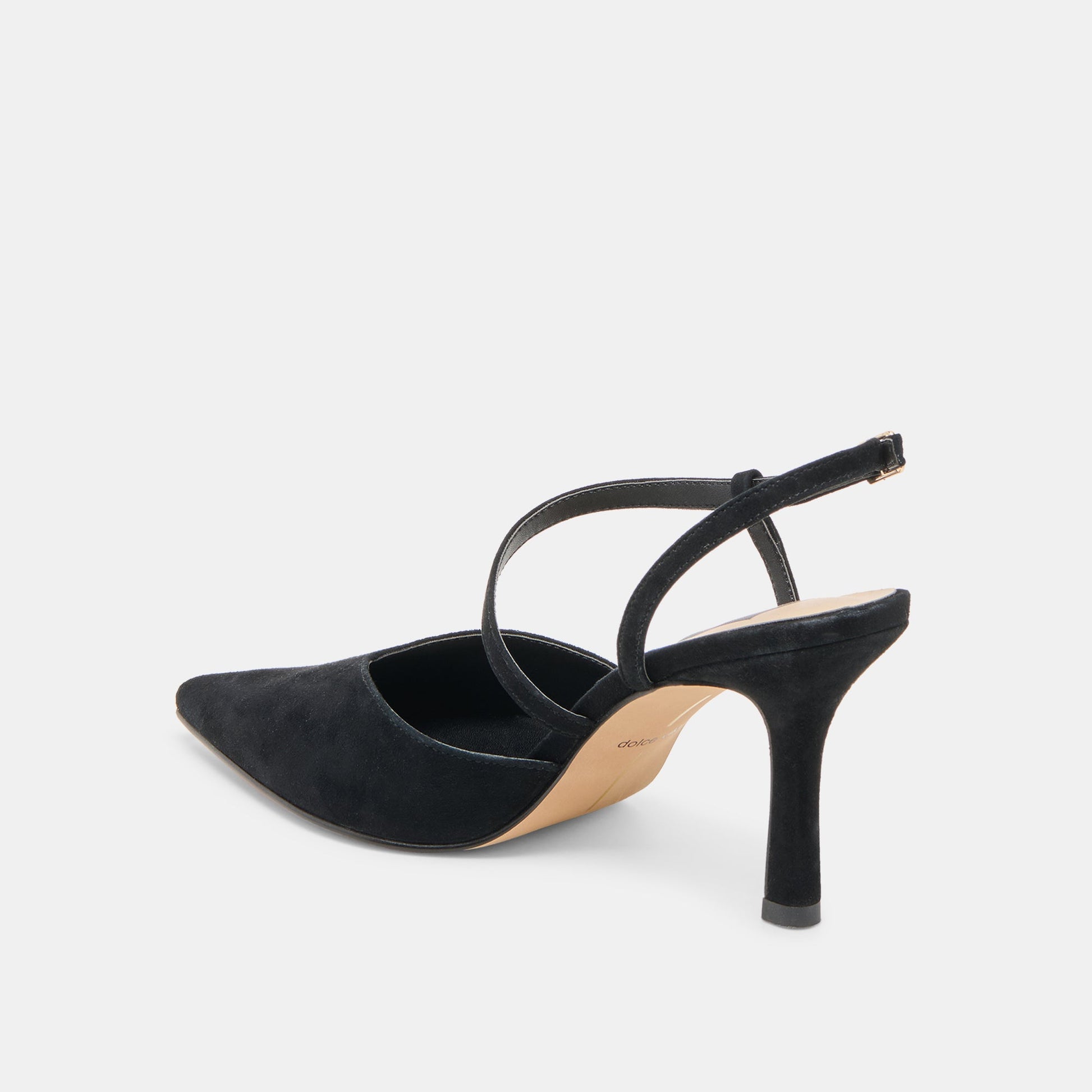 Kamra Onyx Suede Heels Dolce Vita