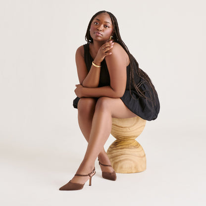 Kamra Dk Brown Suede Heels Dolce Vita