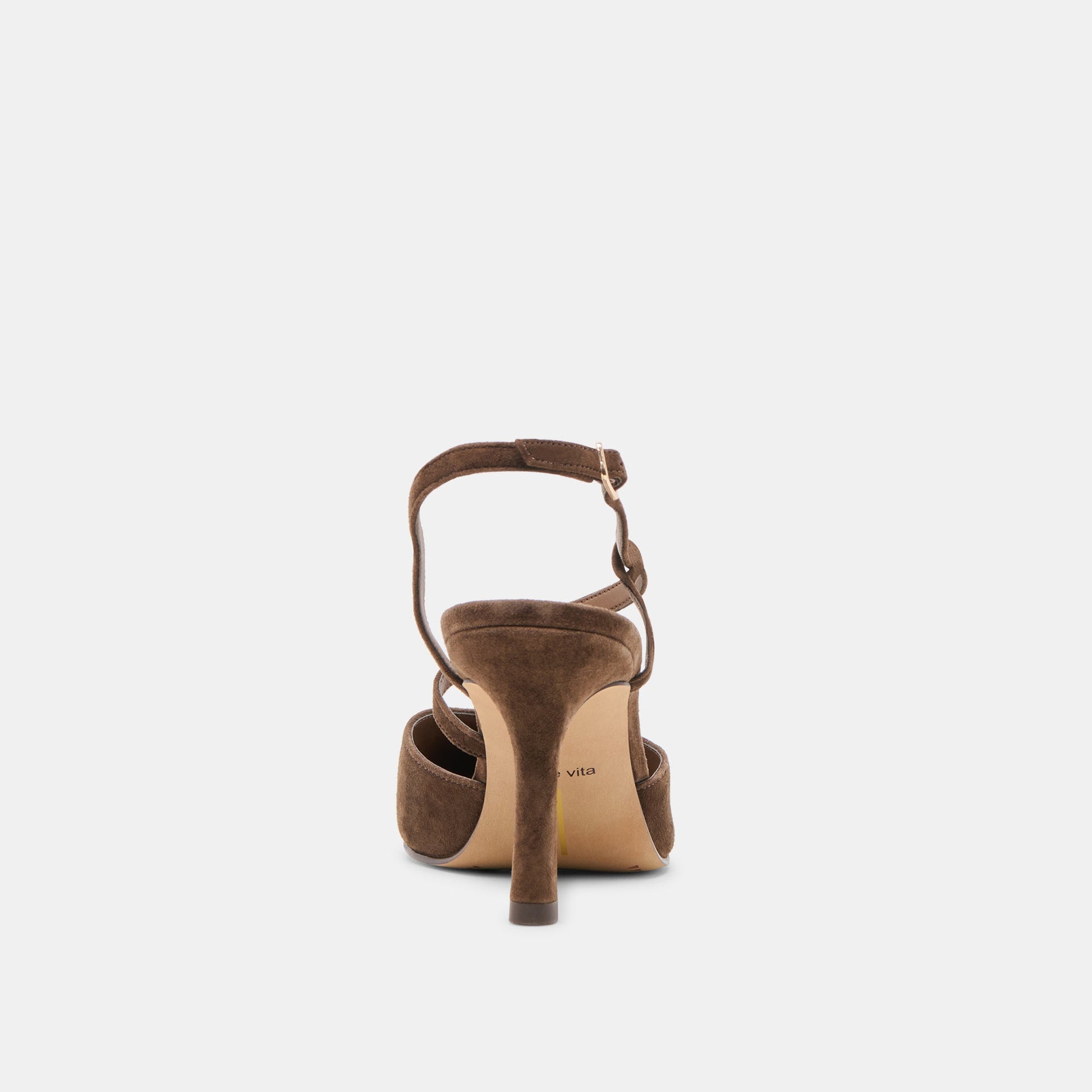 Kamra Dk Brown Suede Heels Dolce Vita