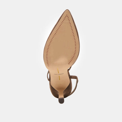 Kamra Dk Brown Suede Heels Dolce Vita