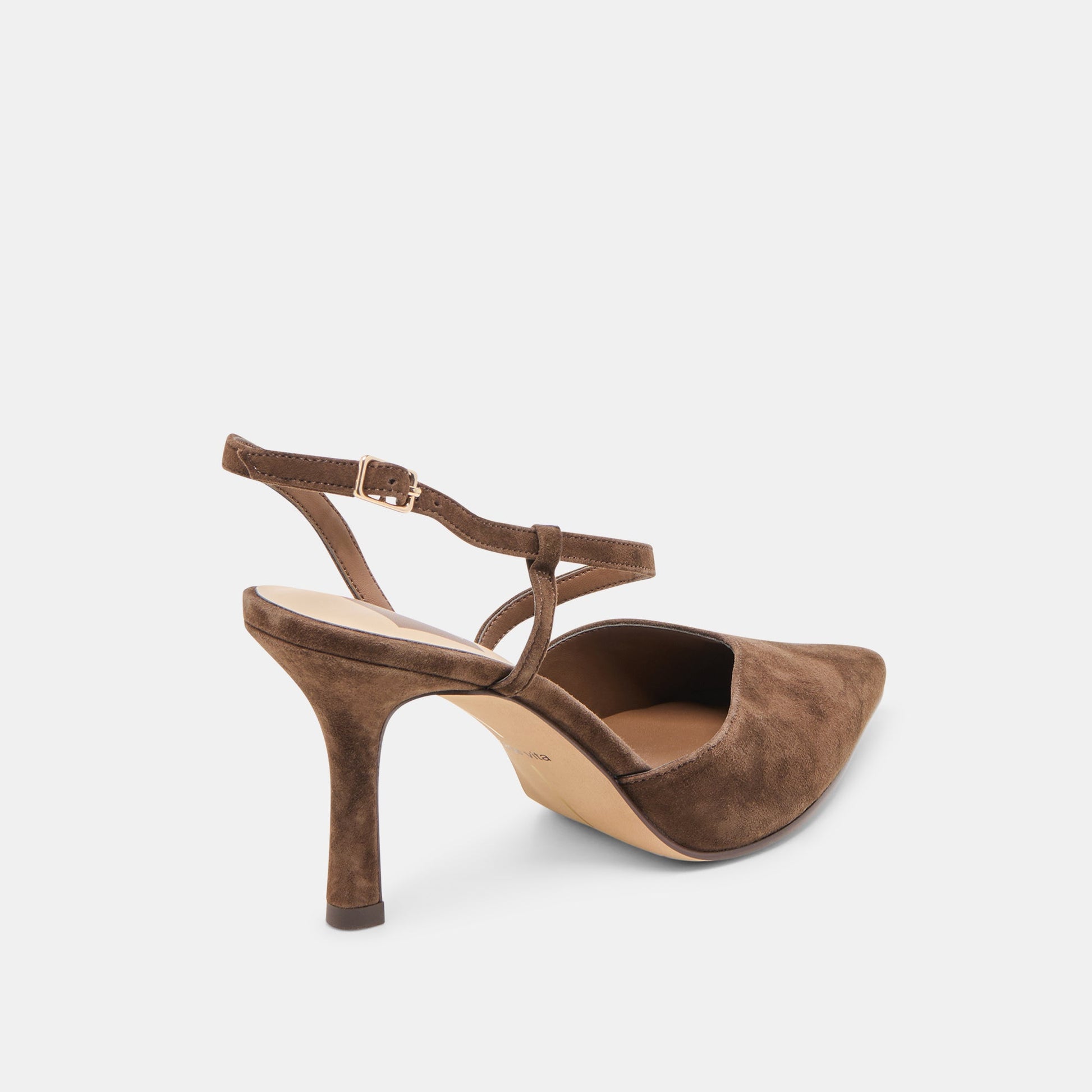 Kamra Dk Brown Suede Heels Dolce Vita
