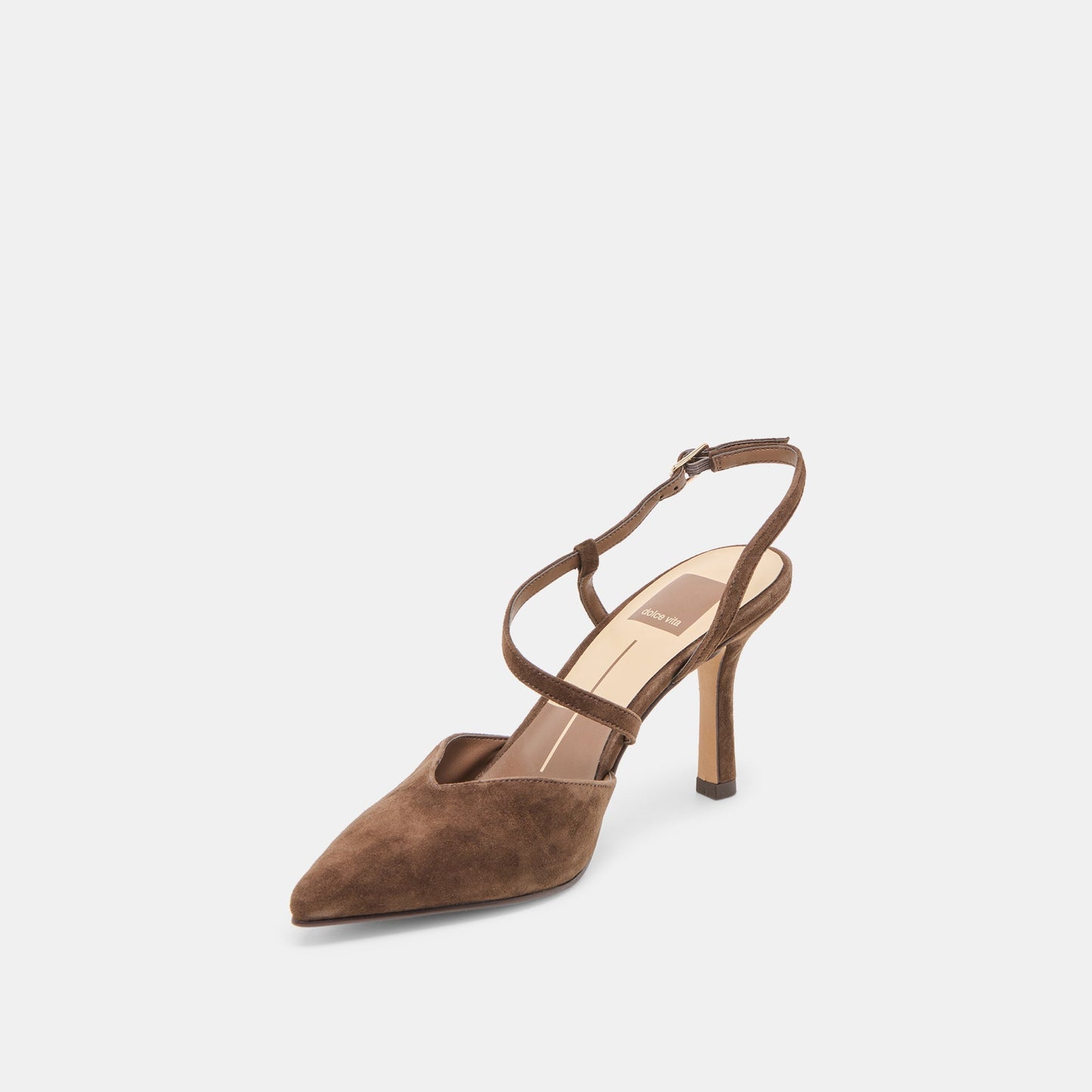 Kamra Dk Brown Suede Heels Dolce Vita