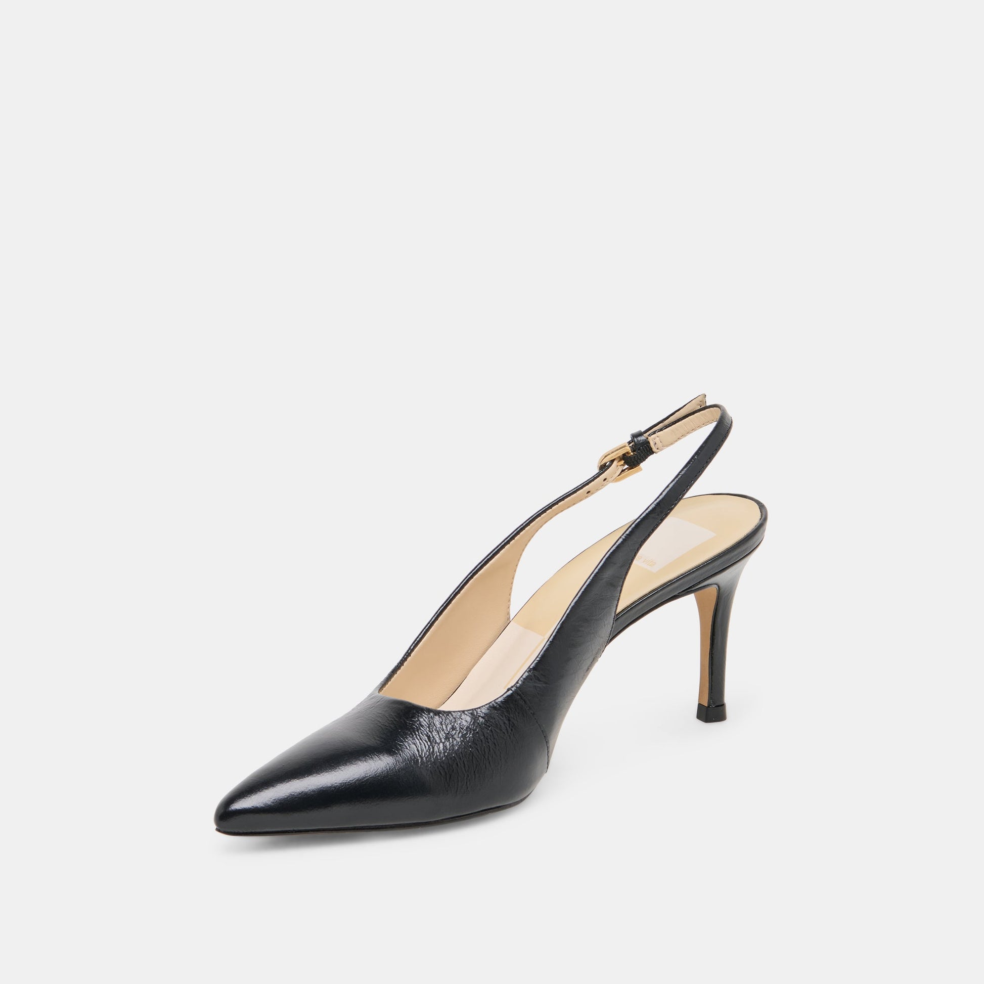 ELASI HEELS BLACK LEATHER Dolce Vita